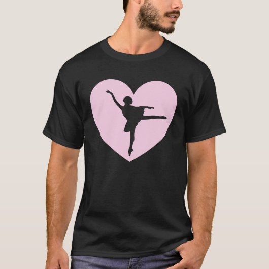T-shirt Cute Heart Ballet  Dancing Ballerina (Devant)