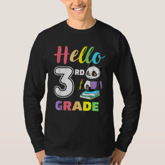 T-shirt Cute Heart Hello 3rd Grade First Day Back To Schoo