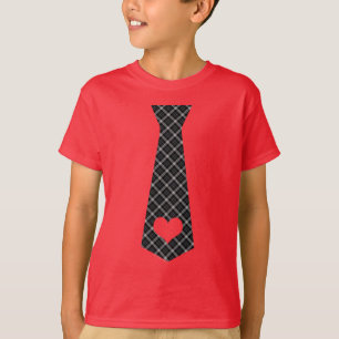T-shirt Cute Heart Necktie Business Love Boys Valentine