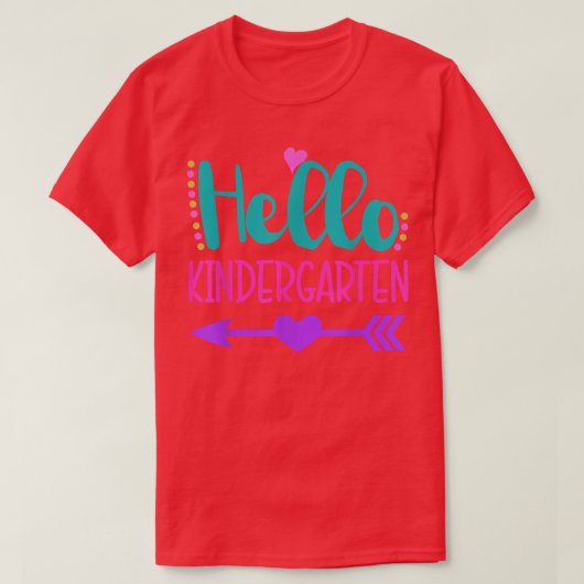 T-shirt Cute Hello Kindergarten (Design devant)