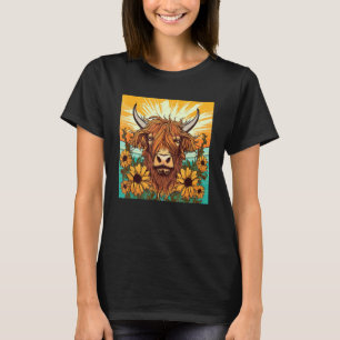 T-shirt Cute Highland Cow Scotland Hommes Femmes Enfants
