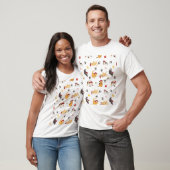 T-shirt Cute Holiday Cat Pattern (Unisexe)