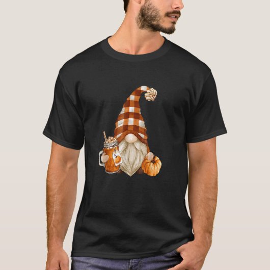 T-shirt Cute Holiday Gnome For Thanksgiving With Fall Pump (Devant)