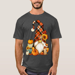 T-shirt Cute Holiday Gnome For Thanksgiving With Fall Pump