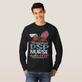 T-shirt Cute Hoppiest DSP Nurse Ever Bunny Ear Red Plaid E (Devant entier)