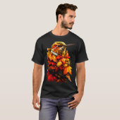 T-shirt Cute Hummingbird Fall Leaves Forest Vibes Autumn A (Devant entier)