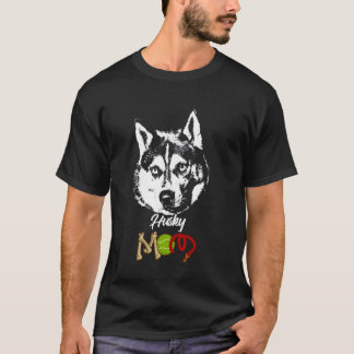 T-shirt Cute Husky Maman