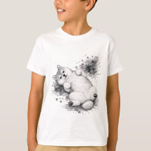 【Cute Husky Puppy Ink Art Kids T-Shirt】