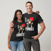 T-shirt Cute I Heart Furries Furry Fandom Love 1 (Unisexe)