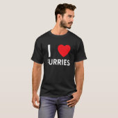 T-shirt Cute I Heart Furries Furry Fandom Love 3 (Devant entier)