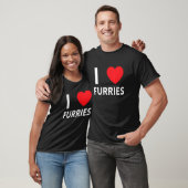 T-shirt Cute I Heart Furries Furry Fandom Love 3 (Unisexe)