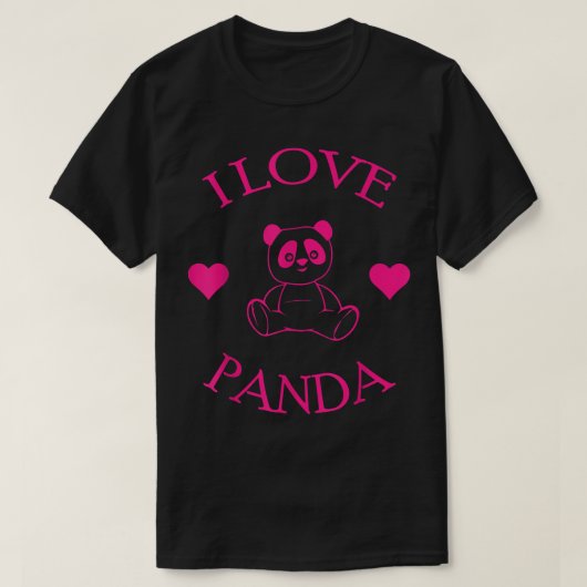 T-shirt Cute I Lote Panda Cadeaux Ours Lover (Design devant)