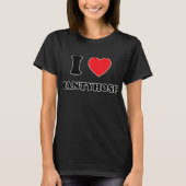 T-shirt Cute I Love Heart Pantyhose (Devant)
