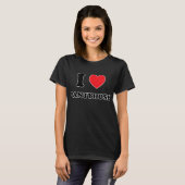 T-shirt Cute I Love Heart Pantyhose (Devant entier)