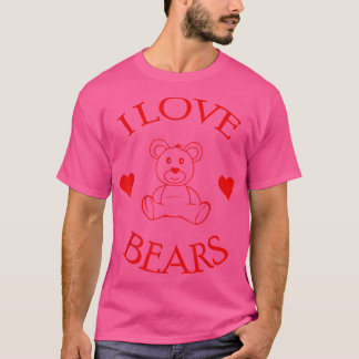 T-shirt Cute I Love Oears Cadeaux Ours Lover 569