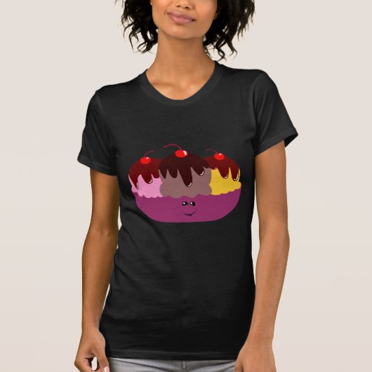 T-Shirt Cute Ice Cream Bowl (Devant)