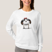 T-shirt Cute Illustré Chih Tzu Puppy (Devant)