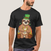 T-shirt Cute Irish sloth shamrock st Patrick's day sloth (Devant)