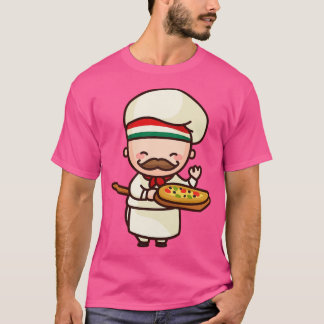 T-shirt Cute Italian Pizza Chef toon Caractère