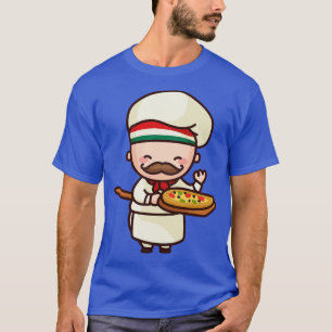 T-shirt Cute Italian Pizza Chef toon Caractère