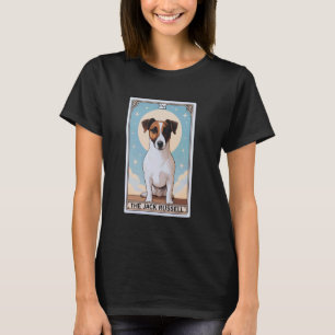 T-shirt Cute Jack Russell Terrier Carte Tarot Lune Hommes 