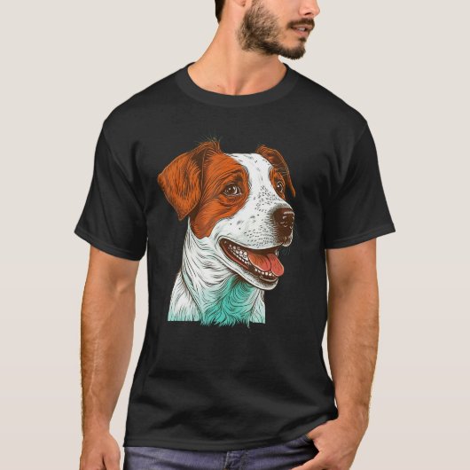 T-shirt Cute Jack Russell Terrier Dog on Jack Russell Terr (Devant)