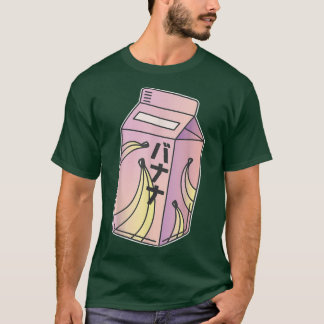 T-shirt Cute Japanese Banana Milk Drink Kawaii Manga Anime