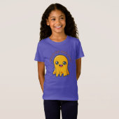 T-Shirt Cute jaune Kawaii Ghost (Devant entier)