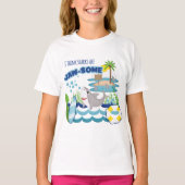 T-shirt Cute Jawsome Surfer Island Requin (Devant)