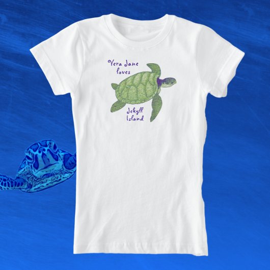 T-Shirt Cute Jekyll Island Florida Sea Turtle