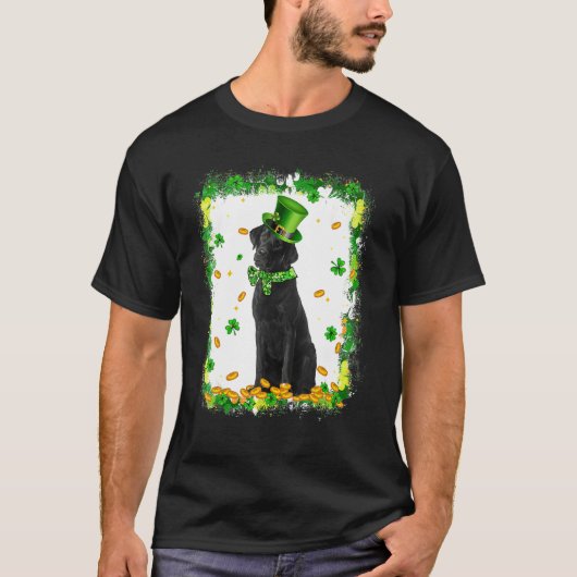 T-shirt Cute Jour de la Saint Patrick de chien Labrador Sh (Devant)