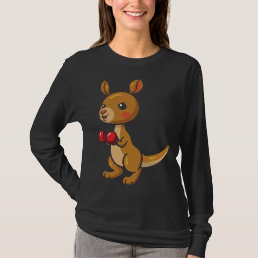 T-shirt Cute Kangaroo Boxing I Kangaroos Animal Friend Mar (Devant)