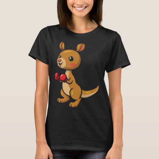 T-shirt Cute Kangaroo Boxing I Kangaroos Animal Friend Mar (Devant)