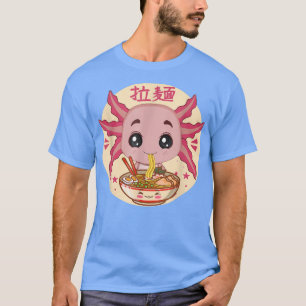 T-shirt Cute Kawaii Anime Aolotl Japonais Ramen nouilles D
