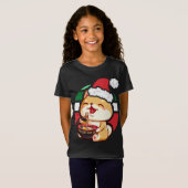 T-Shirt Cute Kawaii Anime Shiba Inu Chien Manger Ramen Chr (Devant entier)
