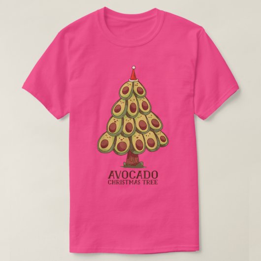 T-shirt Cute Kawaii Avocado Tree Christmas Tree Avocado (Design devant)