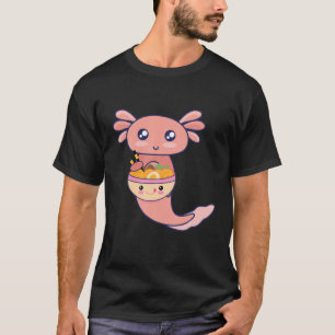 T-shirt CUTE Kawaii Axolotl Mange Ramen japonais Anime Noo