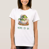 T-shirt Cute Kawaii Baby shower d'éclosion d'alligator béb (Devant)