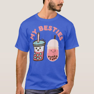 T-shirt Cute Kawaii Bestie Boisson Boba Bubble Thé au Lait