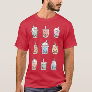 T-shirt Cute Kawaii Boba Anime Buble Tea Pastel
