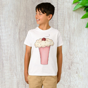 T-shirt Cute Kawaii Cupcake Milkshake avec cerise