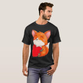 T-shirt Cute Kawaii Fox Wild Animals Fox St Valentine's (Devant entier)