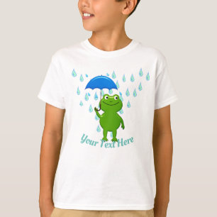 T-shirt Cute Kawaii Grenouille et pluie