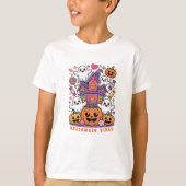 T-shirt Cute Kawaii Halloween Vibes | Ghosts & Pumpkins (Devant)
