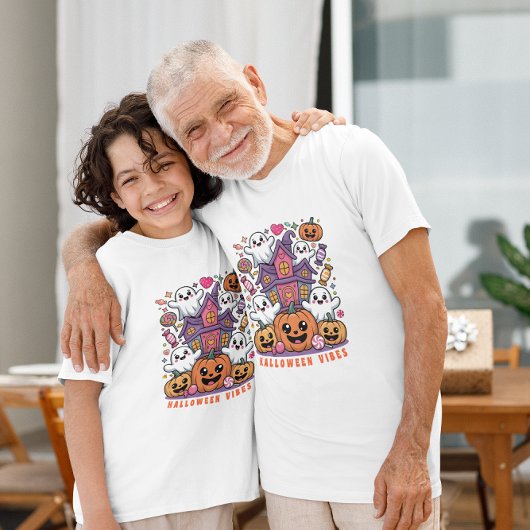 T-shirt Cute Kawaii Halloween Vibes | Ghosts & Pumpkins