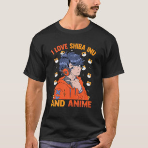 T-shirt Cute Kawaii - I Love Shiba Inu And Anime - Otaku G