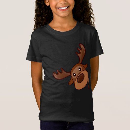 T-Shirt Cute Kawaii Moose Elk Deer Funny Alaska Moose (Devant)