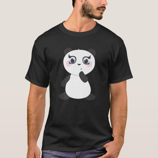 T-shirt Cute Kawaii Panda Girl - Surprise Design Edition (Devant)