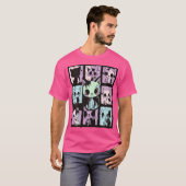 T-shirt Cute Kawaii Pastel Goth Patchwork Graphique gothiq (Devant entier)