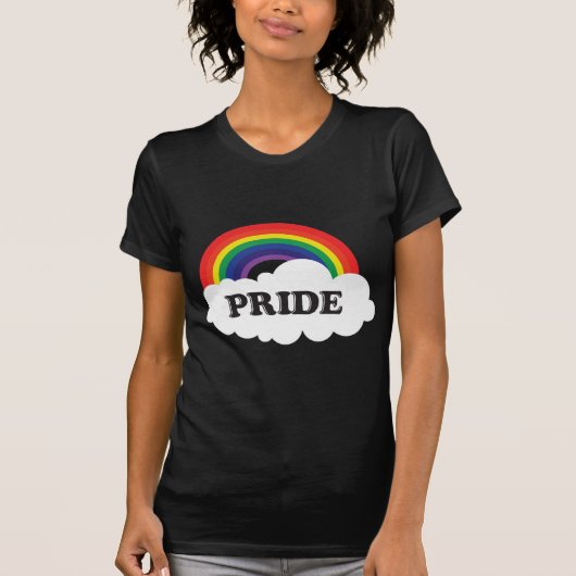 T-shirt Cute Kawaii Rainbow Pride Cloud (Devant)